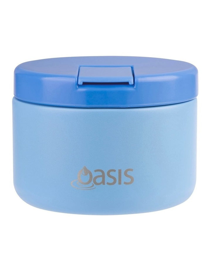 Stainless Steel Double Wall Insulated Food Flask With Quick Release Lid 300ml in Blue