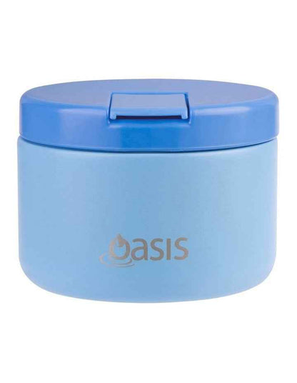 Stainless Steel Double Wall Insulated Food Flask With Quick Release Lid 300ml in Blue