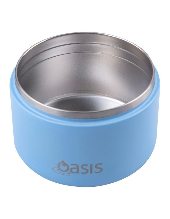 Stainless Steel Double Wall Insulated Food Flask With Quick Release Lid 300ml in Blue