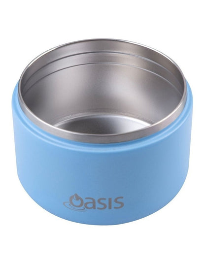 Stainless Steel Double Wall Insulated Food Flask With Quick Release Lid 300ml in Blue