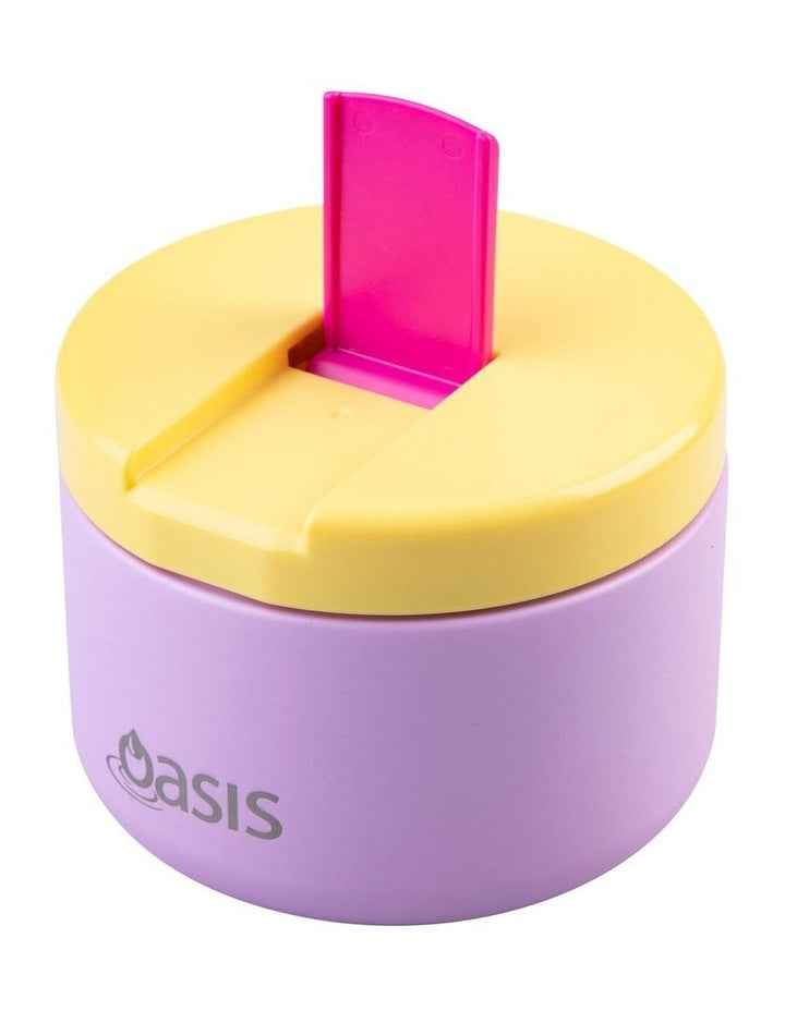 Stainless Steel Double Wall Insulated Food Flask with Quick Release Lid 300ml in Bubblegum Pink