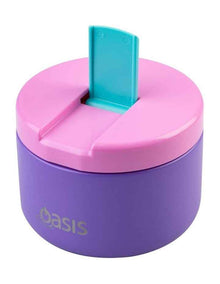 Stainless Steel Double Wall Insulated Food Flask 300ml in Mermaid Purple