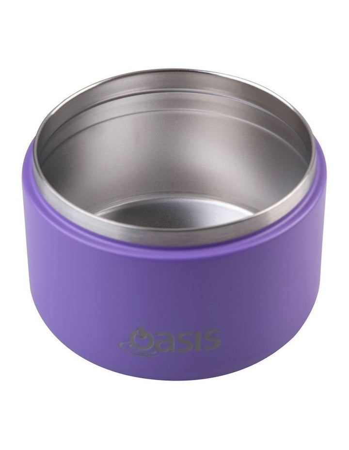 Stainless Steel Double Wall Insulated Food Flask 300ml in Mermaid Purple