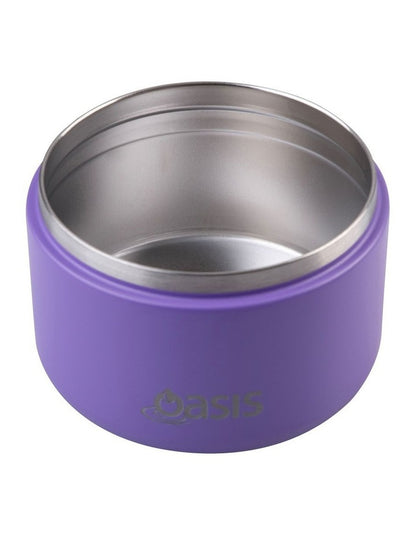 Stainless Steel Double Wall Insulated Food Flask 300ml in Mermaid Purple