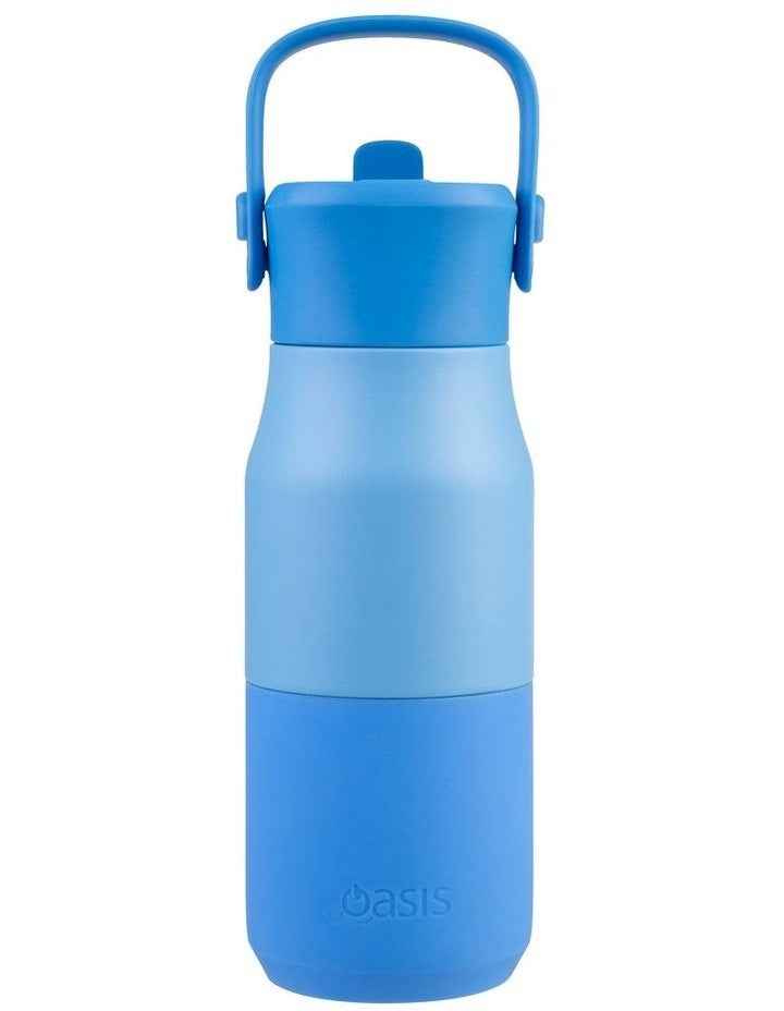 Double Wall Insulated Drink Bottle with Sipper 400ml in Blue