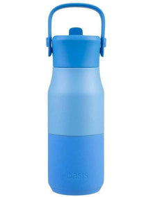 Double Wall Insulated Drink Bottle with Sipper 400ml in Blue