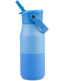 Double Wall Insulated Drink Bottle with Sipper 400ml in Blue