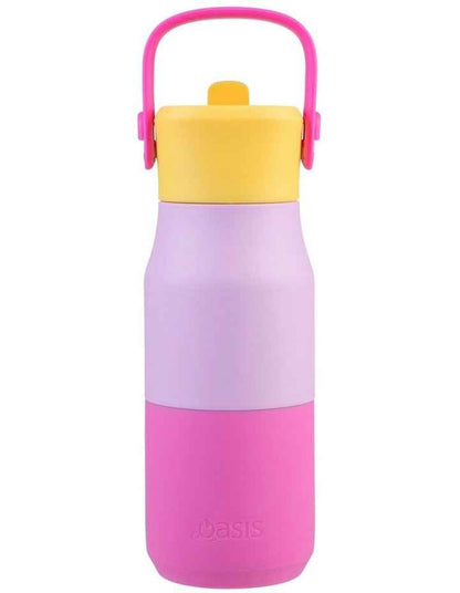 Double Wall Insulated Drink Bottle with Sipper 400ml in Multi