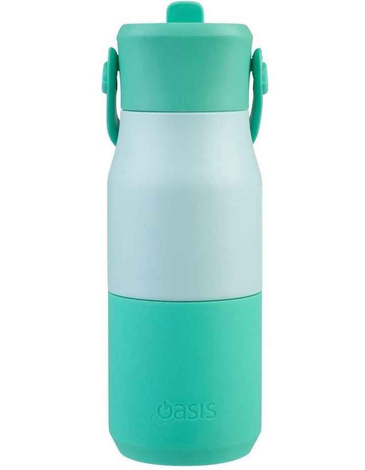 Stainless Steel Double Wall Insulated 'Jnr' Drink Bottle with Sipper 400ml in Mint