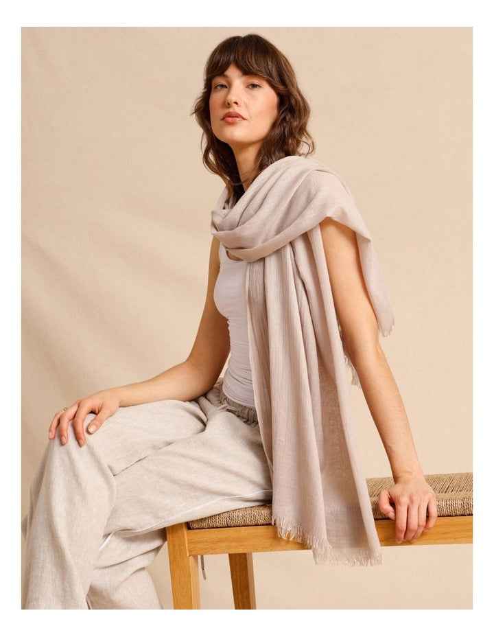 Solid Scarf in Natural