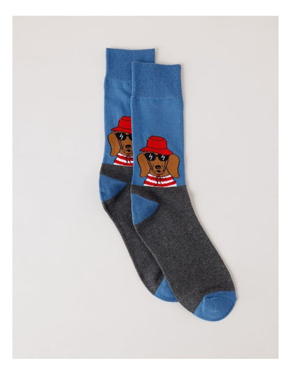 Dog Socks in Parisian Blue