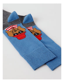 Dog Socks in Parisian Blue