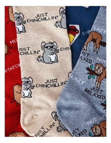 4 Pack Chill Crew Socks in Assorted