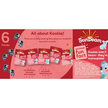 Sunbeam Strawberry Yoghurt Coated Sultanas 30g 6 pack