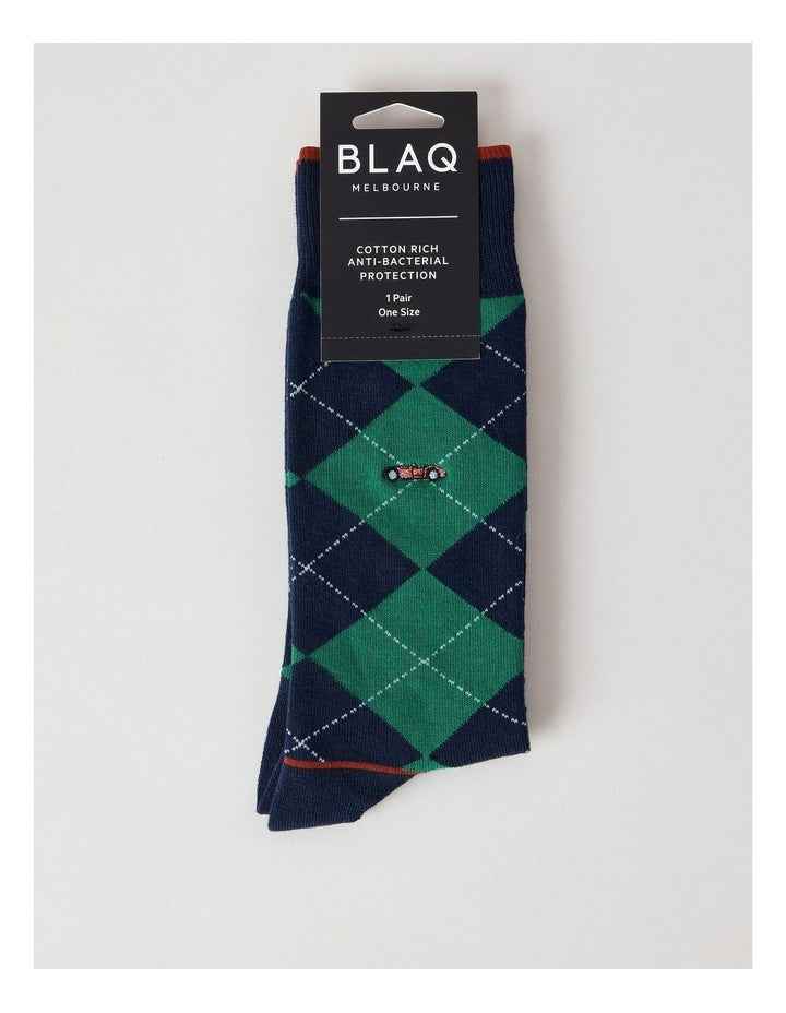 Argyle Car Socks in French Navy