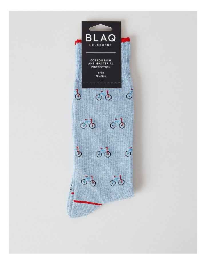 Bike Socks in Light Blue Marle