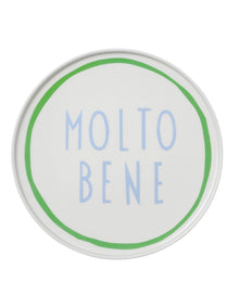 Italian Words Molto Bene 25cm New Bone China Plate