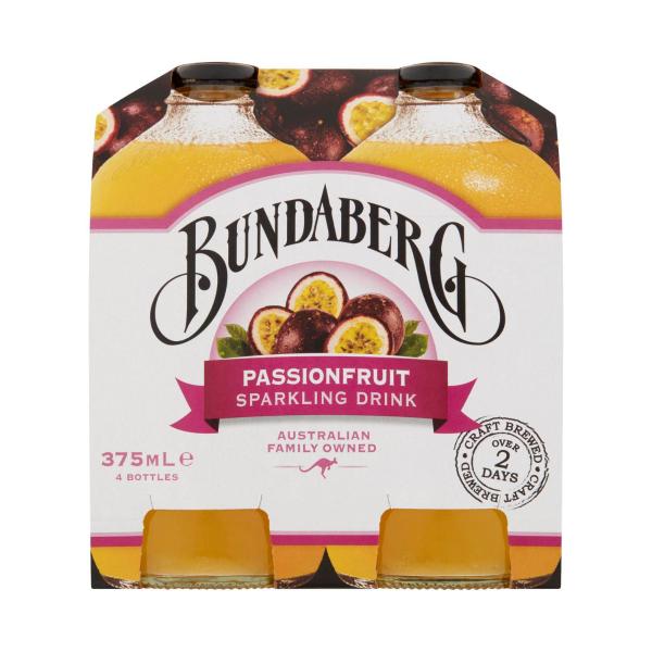 BUNDABERG BREWED DRINK 4X375ML:PASSIONFRUIT:.:1.5 LITRE