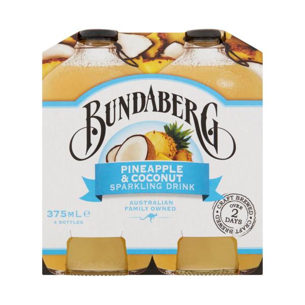 BUNDABERG BREWED DRINK 4X375ML:PINEAPPLE & CO:.:1.5 LITRE