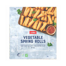 COLES VEGETABLE SPRING ROLLS 60 PACK 1KG