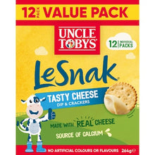 Uncle Tobys Le Snak Tasty Cheese Dip & Crackers 12 pack