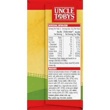 Uncle Tobys Le Snak Tasty Cheese Dip & Crackers 6 pack