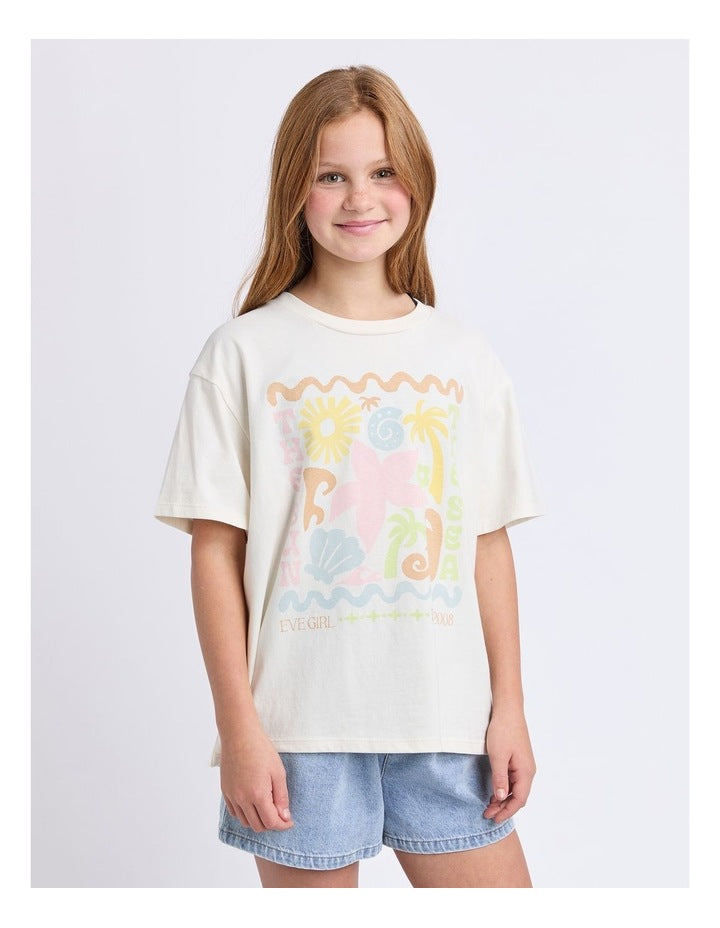 Tropical Tee (8 - 16 Years) in Vintage White