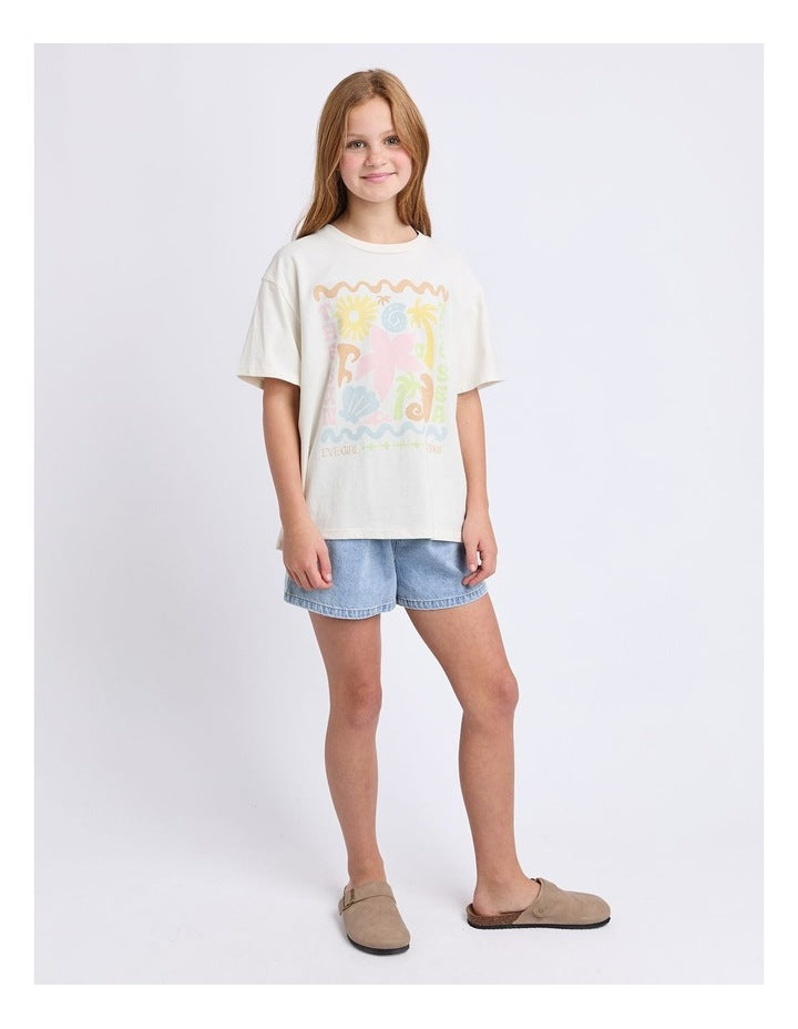Tropical Tee (8 - 16 Years) in Vintage White
