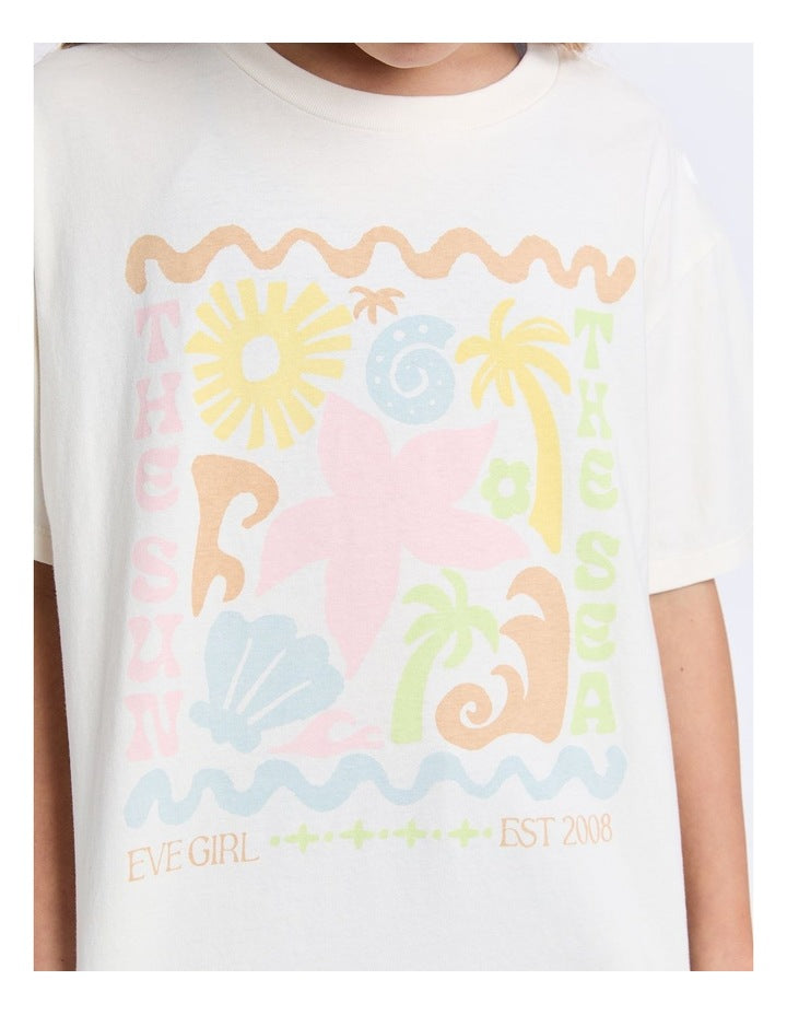 Tropical Tee (8 - 16 Years) in Vintage White