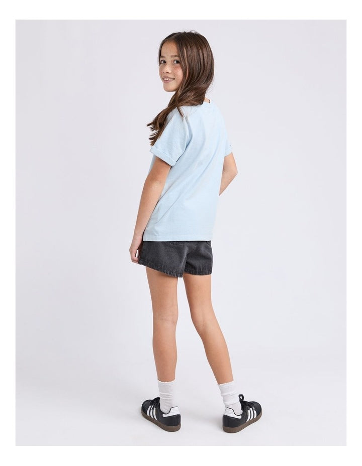 Washed Tee (8 - 16 Years) in Light Blue