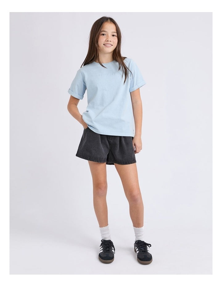 Washed Tee (8 - 16 Years) in Light Blue