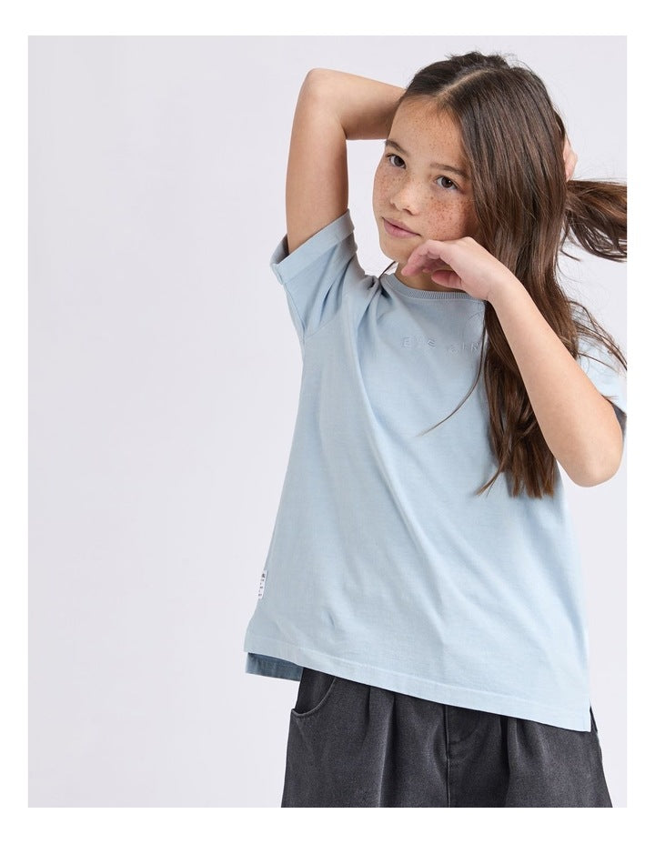 Washed Tee (8 - 16 Years) in Light Blue
