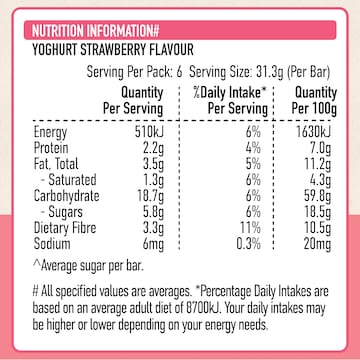 Uncle Tobys Muesli Bars Yoghurt & Strawberry 6 pack