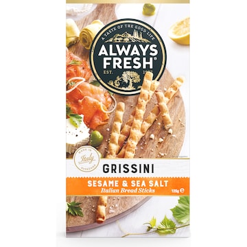 Always Fresh Grissini Sesame & Sea Salt 125g