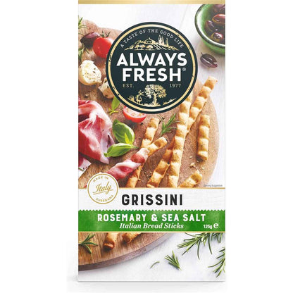 Always Fresh Grissini Rosemary & Sea Salt 125g