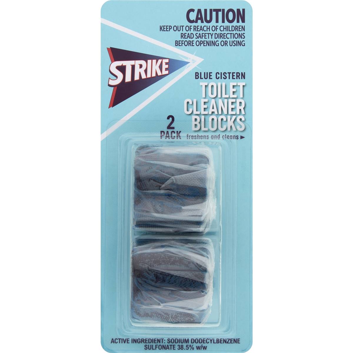 Strike Blue Toilet Cleaner Cistern Blocks 2 Pack