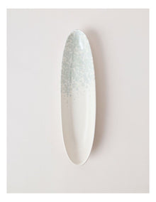 Hinterland Oval Bowl in White/Blue