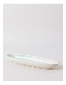 Hinterland Oval Bowl in White/Blue