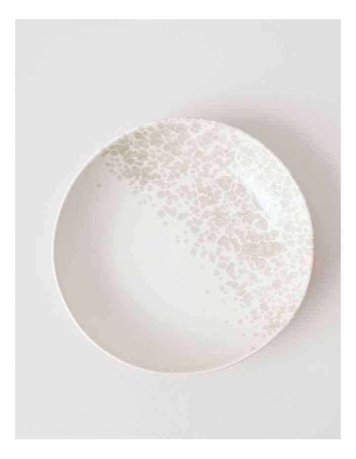 Hinterland Serving Bowl in White/Taupe