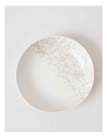 Hinterland Serving Bowl in White/Taupe