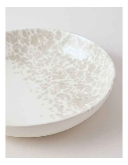 Hinterland Serving Bowl in White/Taupe