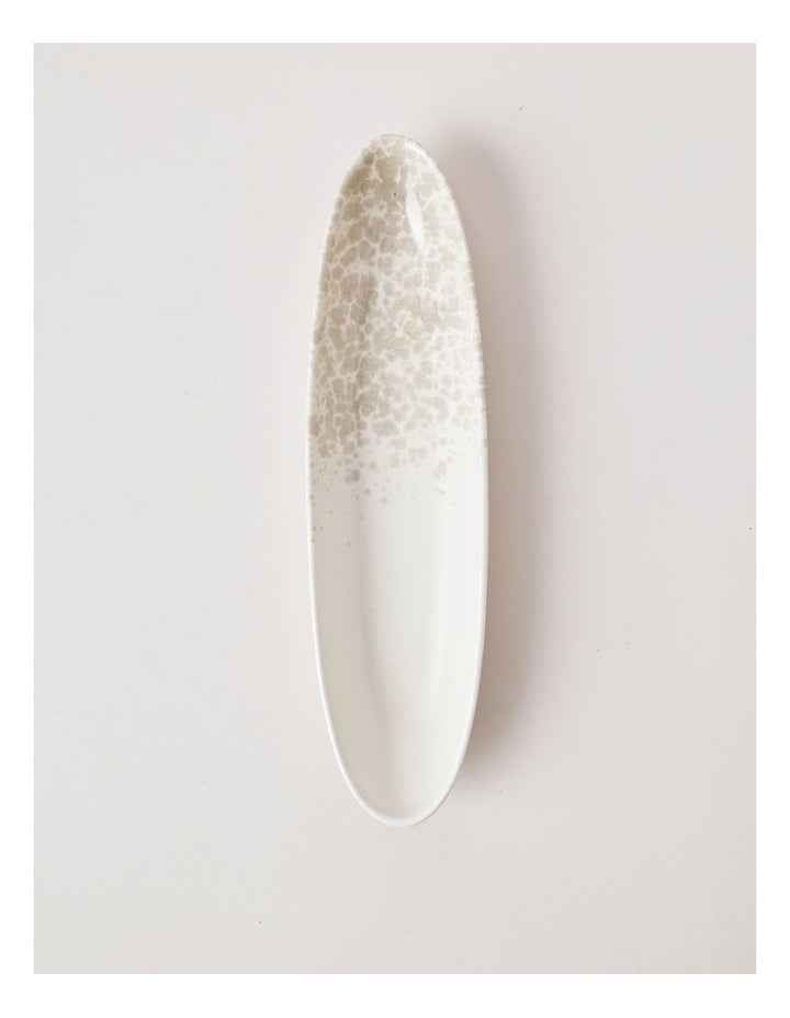 Hinterland Oval Bowl in White/Taupe
