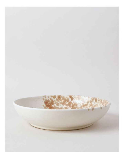Hinterland Serving Bowl in White/Earth