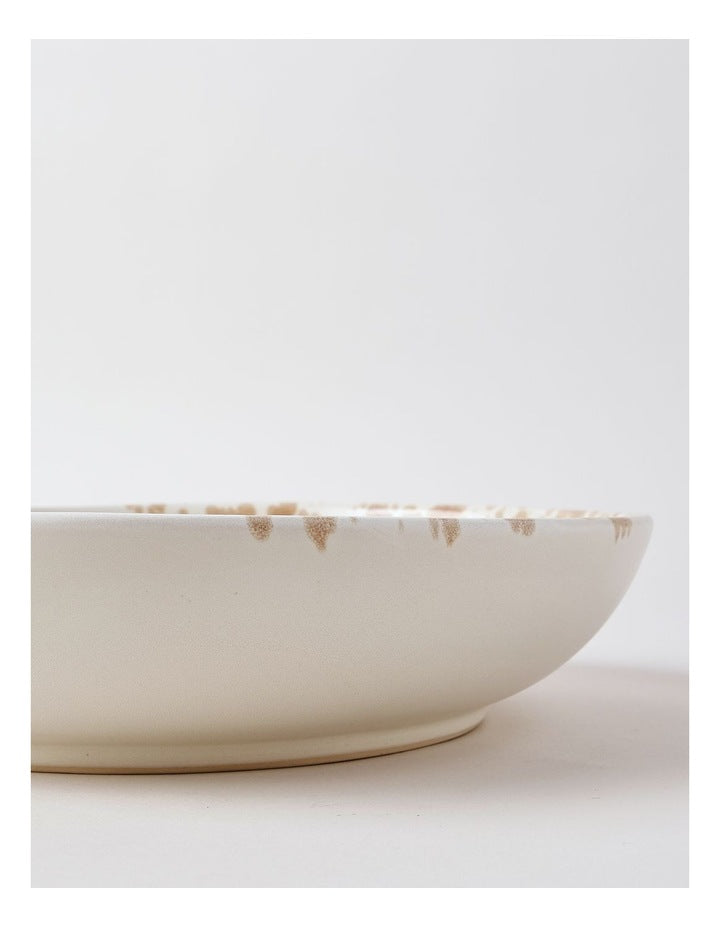 Hinterland Serving Bowl in White/Earth