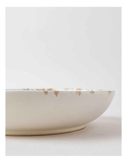 Hinterland Serving Bowl in White/Earth