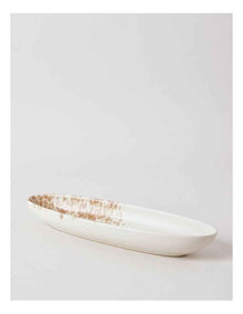 Hinterland Oval Bowl in White/Earth