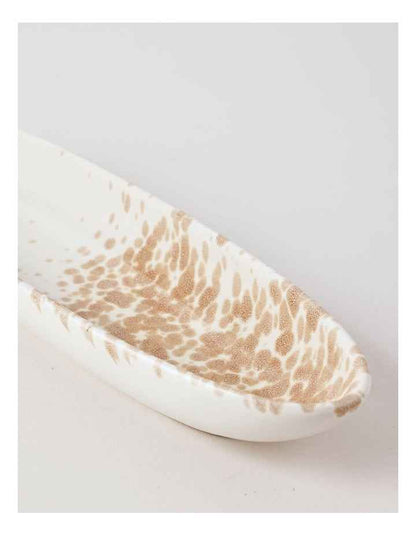 Hinterland Oval Bowl in White/Earth