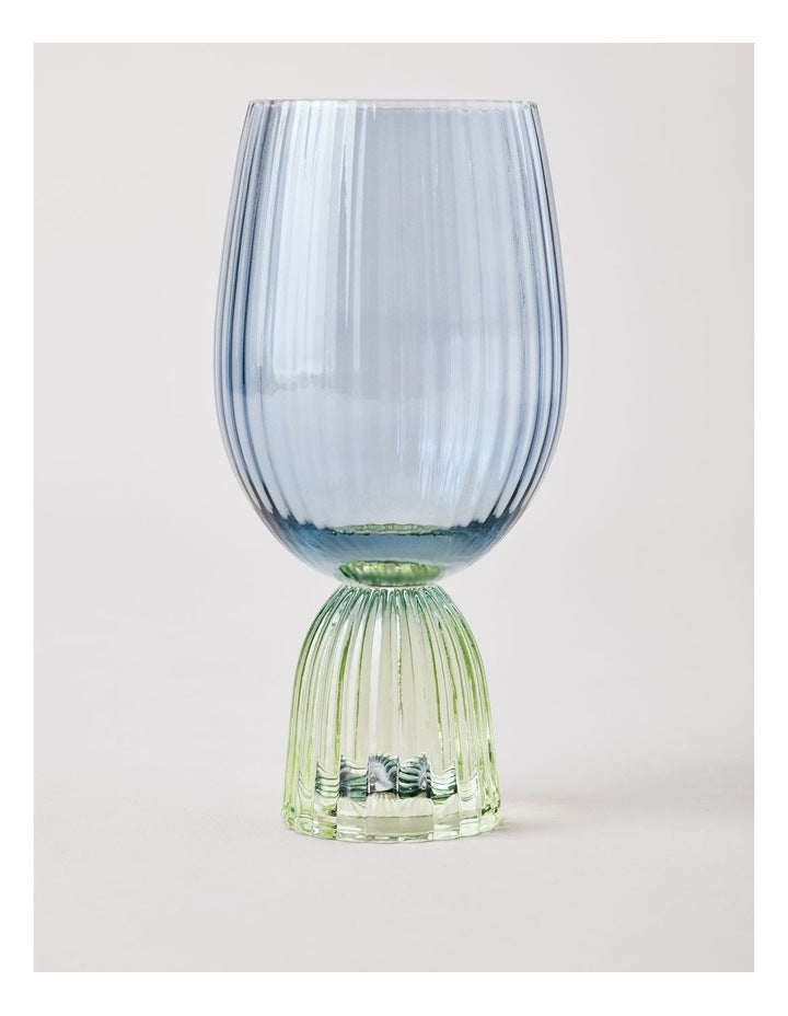Pastel Brights Wine Glass Set of 2 in Blue/Green