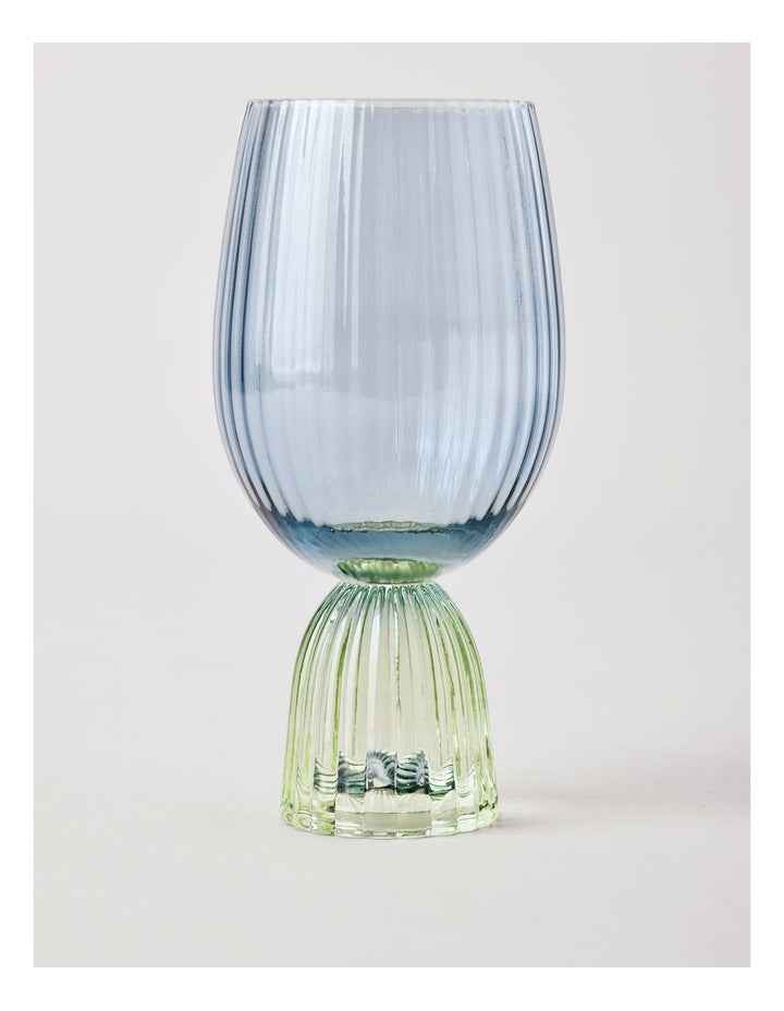 Pastel Brights Wine Glass Set of 2 in Blue/Green