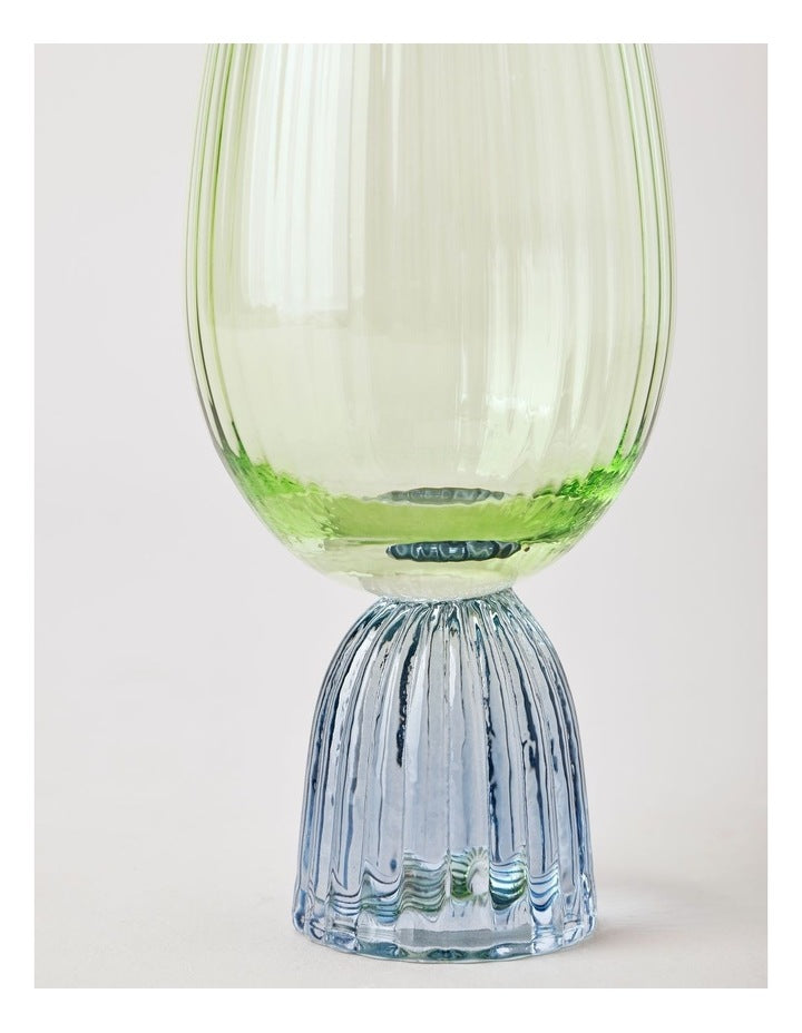 Pastel Brights Wine Glass Set of 2 in Green/Blue